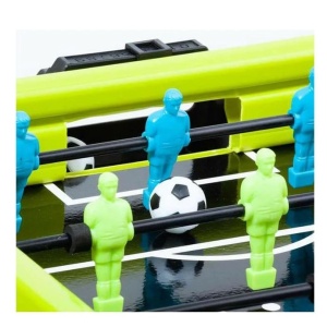 Masa de fotbal cu teren si 18 jucatori Flippy, 6 manere, cu Tablou Scor, din Metal si ABS, 51 x 44 x 17.5 cm, Design Multicolor, pentru copii/adulti, verde - Img 6