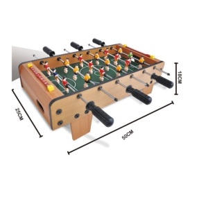 Masa de fotbal cu teren si 18 jucatori Flippy, 6 manere, cu tablou pentru scor, din metal, lemn si ABS, 50 x 25 x 18 cm, cu picioare, pentru copii/adulti - Img 6
