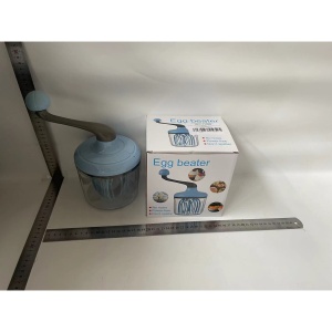 Mixer Manual, Flippy, pentru Oua Smantana Frisca Aluat, Maner Plastic, Usor de Utilizat si Depozitat, Bol Transparent, Albastru - Img 2