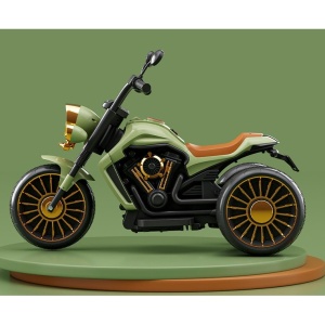 Motocicleta Electrica Flippy, cu Acumulator, Telecomanda, Bluetooth, Sistem Anti-Rasturnare, Sistem de Lumini si Sunet, 1-8 Ani, 93 x 48 x 63 cm, Verde - Img 3