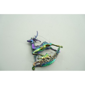 Ornament brad de Craciun, Iridescent, in forma de Ren, 11 cm x 11 cm, Plastic, Flippy - Img 9