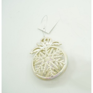 Ornament brad de Craciun, Perlat, Rotund, 8 cm x 11 cm, Plastic, Flippy - Img 9