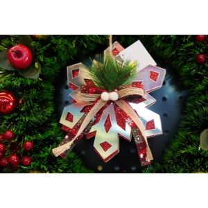 Ornament brad, Flippy, Fulg de nea, Argintiu, Lucios, 14*15CM, Acril, Interior/ Exterior - Img 2