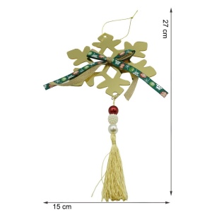 Ornament brad, Flippy, Fulg de nea, Auriu, Lucios, 15*27CM, Acril, Interior/ Exterior - Img 11