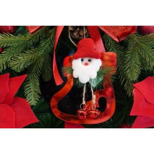 Ornament brad, Flippy, Gheata cu clopotei, Rosu, Lucios, 15*20CM, Acril, Interior/ Exterior - Img 4