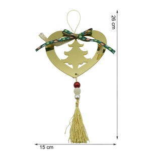 Ornament brad, Flippy, Inima, Auriu, Lucios, 15*26CM, Acril, Interior/ Exterior - Img 11