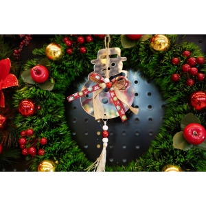 Ornament brad, Flippy, Om de zapada, Argintiu, Lucios, 14*26CM, Acril, Interior/ Exterior - Img 4