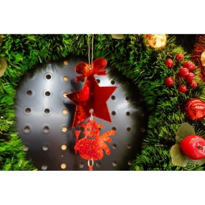 Ornament brad, Flippy, Stea, Om de zapada, Rosu, Lucios, 10*28CM, Acril, Interior/ Exterior - Img 8