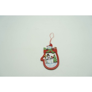 Ornament de brad oameni de zapada, Flippy, multicolor, lemn, 10 cm - Img 5