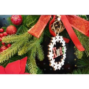 Ornament de brad Xmas, Flippy, multicolor, lemn, 12 cm - Img 3