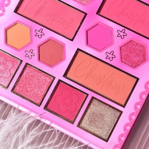 Paleta de Machiaj, KEVIN&COCO, 20 Culori Pink Girl, Fard de Pleoape si Blush, Roz - Img 3