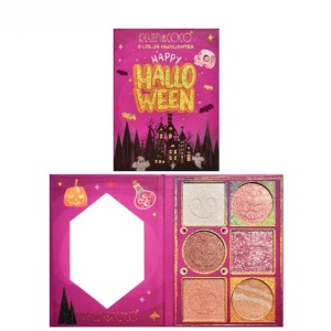 Paleta Iluminatoare, Flippy, 6 Nuante, Halloween, Culori Calde, Dreptunghiulara, 160g, Valabilitate 24 Luni, 17.4x11.5x1.3 cm, Varianta A, Nude-Rose - Img 1