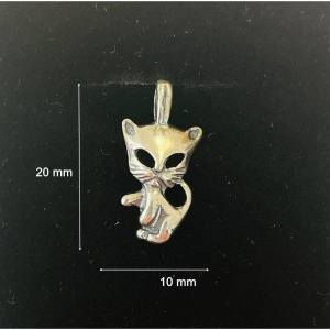 Pandantiv din Argint 925 Jolie Silver, Model Pisica, 20 x 10 mm, 1.3 g - Img 2