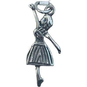Pandantiv, Jolie Silver, Argint 925, Model Dansatoare, 30 x 10 mm, 1.7 g - Img 1