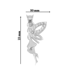 Pandantiv, Jolie Silver, Argint 925, Model Zana cu Pietre, 1.6 g, 25x10 mm - Img 6