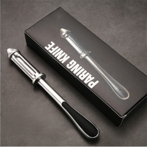Peeler 2in1 pentru Legume si Fructe, Flippy, Multifunctional, cu 2 Lame de Curatati si Feliat, Varf Ascutit pentru Gaurit, 18 cm, din Otel Inoxidabil, Argintiu/Negru - Img 10