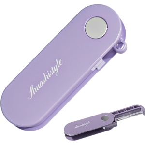 Peeler pentru Legume si Fructe, Flippy, 3.6 x 9.1 cm, Multifunctional, Curatator Pliabil, din ABS si Otel Inoxidabil, Mov - Img 3