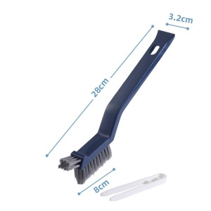 Perie 3in1 de Curatat Podele si Rosturi, Flippy, Lungime Maner 28 cm, Peri din PP, Otel si Plastic, Cleste pentru Scame si Par Inclus, Albastru - Img 2