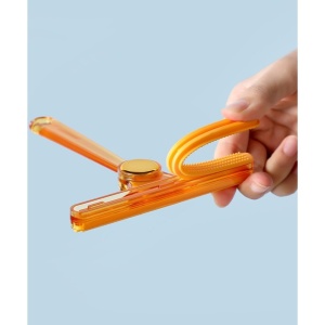 Perie de Indepartare a Scamelor, Flippy, pentru Haine si Par de Animale, cu Doua Fete, Manual, Multifunctional, 12x14.5 cm, Accesoriu pentru Casa, Portocaliu - Img 8