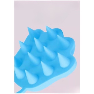 Perie pentru Masajul Scalpului, Perie pentru Sampon, Labuță de Pisică, Dimensiune 7x8 cm, Curatarea si Mentinerea Curata a Parului, Albastru - Img 4
