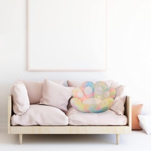 Perna Decorativa, Flippy, Model Laba de Pisica, din Plus, pentru Scaun/Canapea/Podea, 80 x 70 cm, Multicolor - Img 2