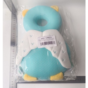 Perna tip Rucsac pentru Protectia Capului, Flippy, Tetiera tip Bufnita, Design tip Plasa, pentru Bebelusi, 33x6x19 cm, 180 g, Albastru - Img 6
