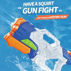 Pistol cu Apa pentru Copii, Rezervor, Pentru Piscina/Plaja, Flippy, 6ani+, 3 duze, Multicolor, 1000ML - Img 3