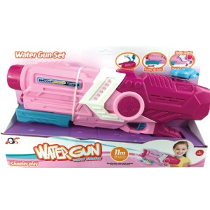 Pistol cu Apa pentru Copii, Rezervor, Pentru Piscina/Plaja, Flippy, 6ani+, Roz, 2000ML - Img 2