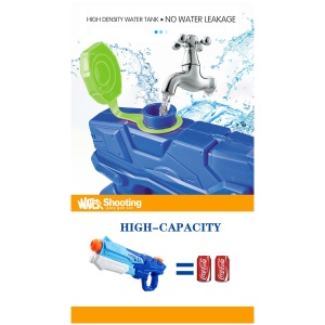 Pistol cu Apa pentru Copii, Rezervor, Pentru Piscina/Plaja, Flippy, 6ani+, Albastru, 600ML - Img 7