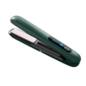Placa de Par fara Fir, Flippy, Adaptor Tip C, 4 Trepte de Temperatura, Tensiune 5V, Capacitate Baterie 5000 mAh, Indreptat, Ondulat, 23.5x3.3x4.5 cm, Verde - Img 1