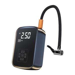 Pompa de Aer Wireless, Flippy, Portabila, 150 PSI, Pentru Anvelope si Mingi, Baterie 2000 mAh, Afisaj Digital, 12.7 x 8.5 cm, Negru - Img 1