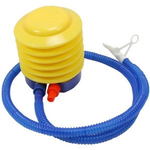 Pompa de picior, cu 3 adaptoare de valva, Air Step, Flippy, Galben-Albastru - Img 2