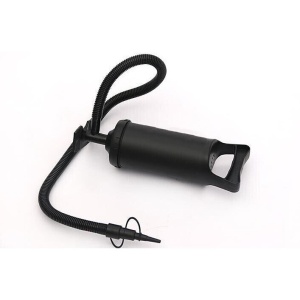 Pompa manuala pentru umflat obiecte gonflabile , colace , saltele , cu 3 adaptori pentru interconectare si furtun, negru, Flippy - Img 2