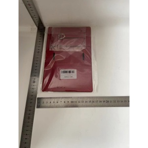 Portofel pentru Pasaport si Carduri, Flippy, 23x16 cm, 70g, din Piele PU, Suport Pix, Accesoriu Suport Eticheta, Unisex, Multifunctional, Rosu - Img 2