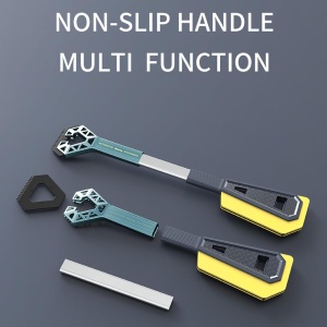Racleta Auto pentru Zapada cu Doua Capete, Flippy, Universala, Deszapezire Masina, cu Maner, Ergonomica, Detasabila, pentru Geamuri si Caroserie, Usor de Utilizat, 61x12.5 cm, Albastru - Img 5