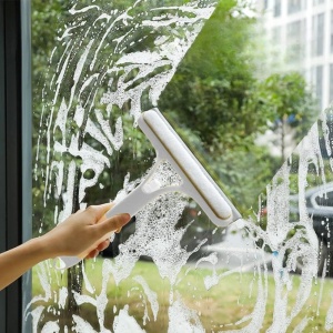 Racleta de Curatare 3 in 1, Flippy, Multifunctional, Pentru Casa si Masina, Pulverizator de Spray, Racleta din Silicon si Burete, 21.5 x 25.7 cm, Alb - Img 4