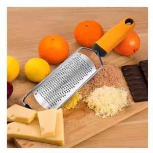 Razatoare manuala Flippy, perie inclusa, Inox, usor de utilizat, 31x6.7 cm, Galben - Img 2