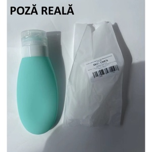 Recipient Portabil din Silicon Elegant de Voiaj, Sticla de Calatorie, Flippy, Potrivita pentru Lotiune, Sampon si Alte Lichide, Anti-scurgere, cu Posibilitate de Reumplere, Capacitate 90mL, Verde - Img 6
