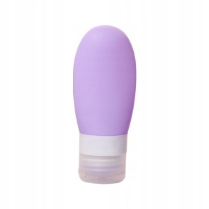Recipient Portabil din Silicon Elegant de Voiaj, Sticla de Calatorie, Flippy, Potrivita pentru Lotiune, Sampon si Alte Lichide, Anti-scurgere, cu Posibilitate de Reumplere, Capacitate 90mL, Mov - Img 1