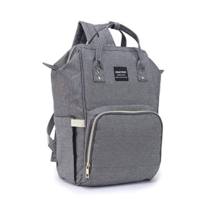 Rucsac Multifunctional pentru Mamici, Flippy, din Panza Oxford, Compartimentare Multipla, Impermeabil, 43 x 18 x 26 cm, Gri Inchis - Img 5