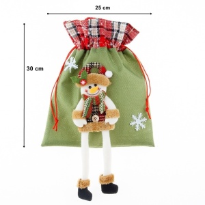 Sac cadouri Flippy, tematica Om de Zapada, Material Textil, 30x25 cm, cu Siret, Verde - Img 4