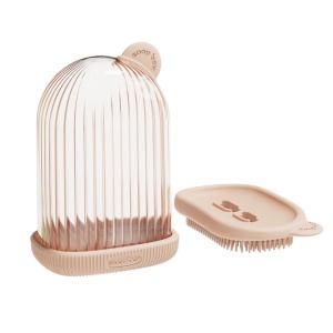 Sapuniera de Calatorie, Flippy, Suport pentru Sapun cu Scurgere a Apei, Recipient cu Capac Depozitare, Savoniera pentru Baie, 12.6x6.1x8.4cm, Roz - Img 1