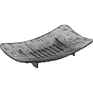 Savoniera din Plastic Flippy, 15 x 9 cm, cu Scurgere Apa, Design Modern, Gri
