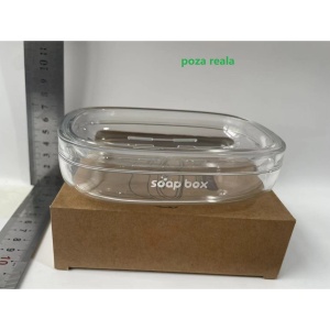 Savoniera, Flippy, Pentru Blat, PET, Scurgere Optima, Argintiu Transparent - Img 2