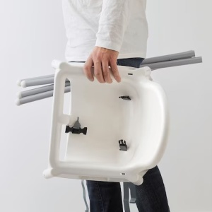 Scaun de masa telescopic pentru bebelusi si copii, Flippy, cu Suport picioare si Centura de siguranta, reglabil pe inaltime, Varsta 6-32 luni, Roz - Img 3