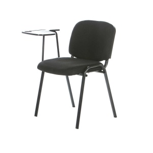 Scaun vizitator cu masa rabatabila, negru, 53x40x76 cm - Img 2