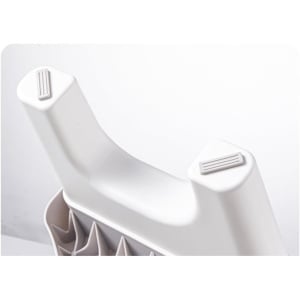 Scaunel WC, Flippy, Tratament Impotriva Hemoroizilor si Constipatiei, Scaun Inaltator WC Copii, Suport Picioare WC, Taburet Inaltator Pozitia Corecta Ghemuit Pe WC, Plastic Rezistent, 17x22x38 cm, Gri - Img 5