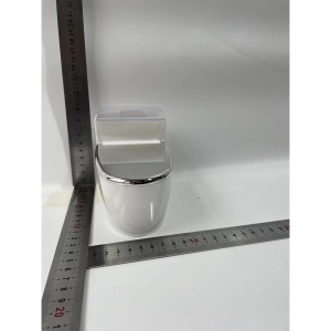 Scrumiera creativa Flippy, Forma de Toaleta, Capac Argintiu, Material ABS si Otel Inoxidabil, 12.5 x 9.8 x 8.4 cm, Fixare prin Lipire sau De Sine Statator, pentru Baie, Camera, Bucatarie, Balcon, Argintiu - Img 7