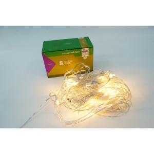 Sectiune Instalatie de Craciun Flippy, Tip Plasa, 160 LED-uri, 3 m x 1 m, 8 jocuri de lumini, Interconectabila, Fir transparent, Alb cald - Img 4