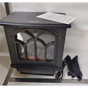 Semineu Electric, Flippy, cu Efect Flacara, 1500/1200W, Incalzire PTC, 220 V, din Plastic Ignifug, 38 x 23 x 45 cm, Negru - Img 2
